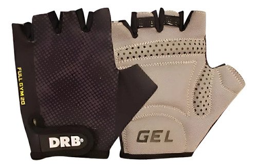 Guantes Drb Fitness Full Gym 20 Training Multideporte Unisex Color Negro/gris Talle M