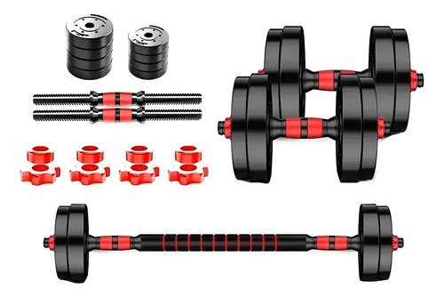 Kit Set Discos + Pesas+ 2 Mancuernas + 10 Kg Disco Pesas