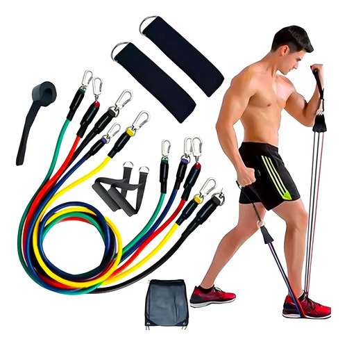 Bandas Elásticas Entrenamiento Resistencia Gimnasio Kit Gym