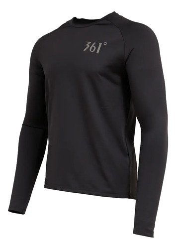 Remera 361 Manga Larga Negro Hombre