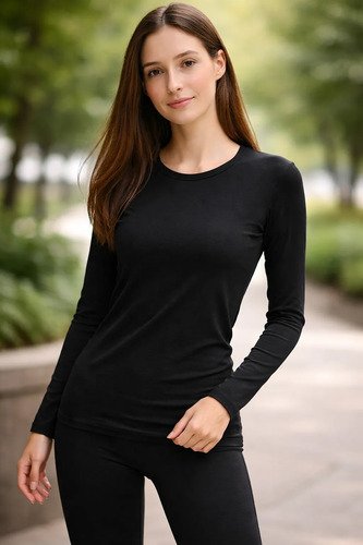 Remera Camiseta Térmica Mujer Frisada Primera Piel Importada