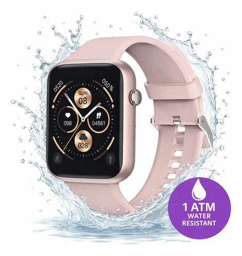 Smartwatch Reloj Inteligente Jd Capri Rosa 1.83 Llamadas Bluetooth Múltiples Modos Deportivos Resistente al Agua Presión Arterial SPO2 Control de Música Smart Watch