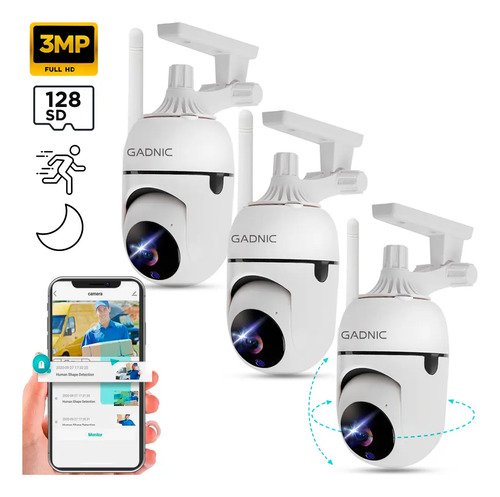 Cámaras de Seguridad Gadnic SX9 x3 IP WiFi Motorizadas Full HD Visión Nocturna