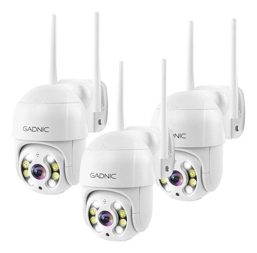 Kit X3 Cámaras De Seguridad Wifi Gadnic Inalámbrica Full Hd Motorizada IP66