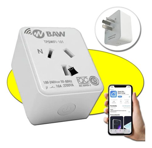 Enchufe Inteligente Wifi Baw Smart 220v Celular Alexa Google