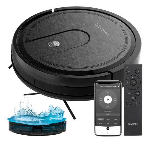 Aspiradora Robot Gadnic 5 Modos Limpieza Trapeo Inteligente Depósito de Agua Polvo Control App Conexion Inalambrica Sensores Anti‐Colisión Anticaída