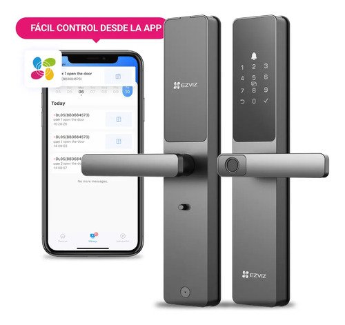 Ezviz CS-DL05 Cerradura Inteligente Con Huella Dactilar Color Gris