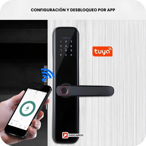 Cerradura Biometrica Inteligente Nurik Digital Huella Tarjeta Wifi Intelligent Lock Fascargo