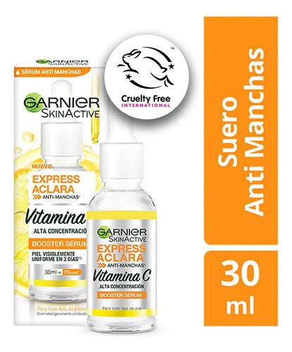 Sérum Antimanchas Garnier con Vitamina C — Ilumina y Unifica el Tono