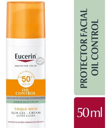 Eucerin Sun Oil Control Protector solar facial Toque Seco FPS 50 x 50 ml