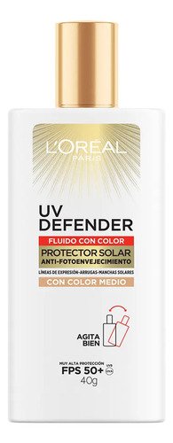 L&quotOreal Paris Protector Solar Fluid FPS50+ UV Defender, 40ml