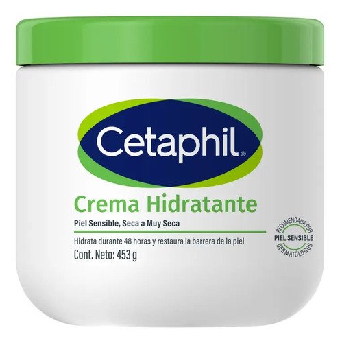 Crema corporal hidratante Cetaphil 453 g | Piel Sensible,Seca a Muy Seca | Hidratación de 48 horas | Niacinamida y pantenol (provitamina B5)