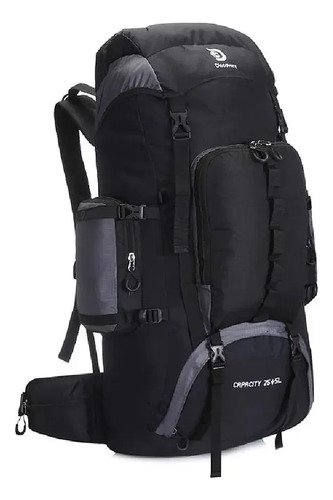 Mochilas Camping Mochileros 80 Lts Discovery Adventure Negra Diseño de la tela Lisa 16046
