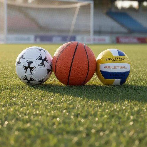 Combo Pelotas Futbol Volley Basquet Pack N5 Niños Chicos