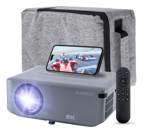 Proyector 8000 Lumens Gadnic UHd 8k 1080p 2 Puertos USB 8000 Lumenes Sonido Envolvente