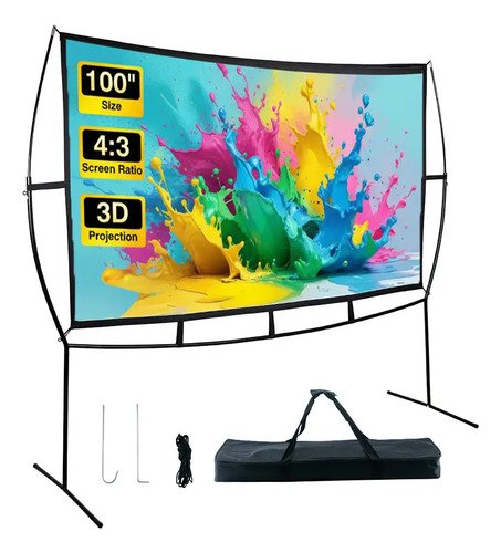 Pantalla de Proyector Gadnic Proj0066 Soporte Plegable Portátil 100 pulgadas Ángulo 160 Bolso