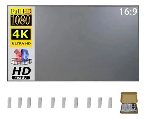 Pantalla Proyector Reflectante Antiluz 100" 16:9 Gris Portátil Gainvane