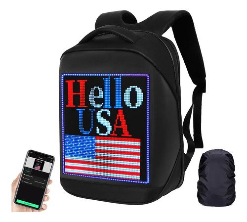 Mochila Welaso Led Inteligente Con Bluetooth, Panel Programa