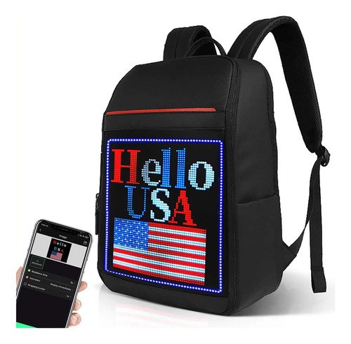 Mochila Inteligente Bluetooth Con Panel Led