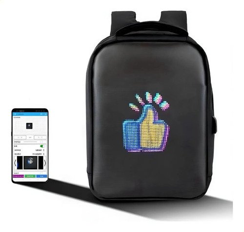 Mochila Para Moto Con Led Pantalla Diy Motociclista