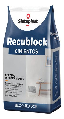 Recublock Cimientos Bloqueador De Humedad 5 Kg