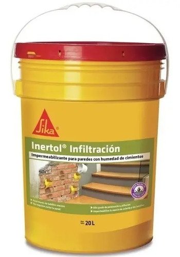 Sika Inertol Infiltracion Humedad Cimiento 20lt Color Incoloro