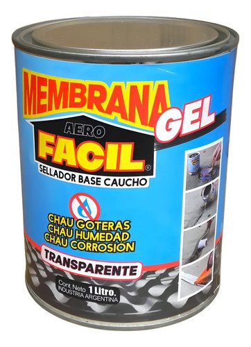 Membrana Facil Sellador Caucho Líquido Gel 1 L Transparente