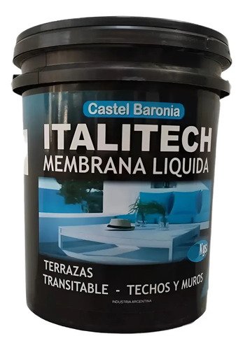 Membrana líquida exteriores Castell Baronia ITALITECH para paredes exteriores color rojo teja 20L 20kg