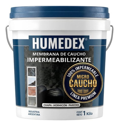 Humedex Membrana Caucho Goma Impermeabilizante Techo 1kg